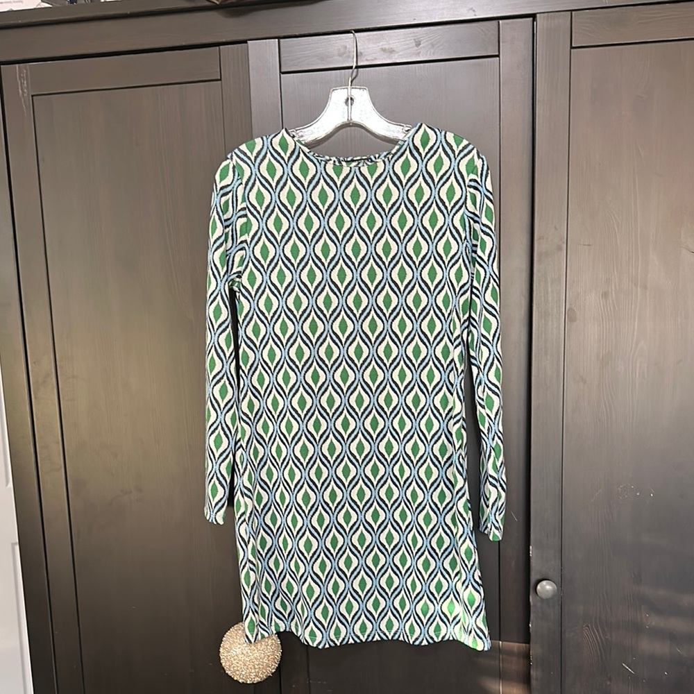 Zara Geometric Patterned Dress size medium nwt